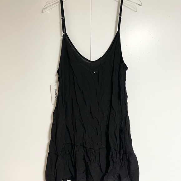 Hurley Mini Dress Coverup Black Size Large Beach Pool Swim NEW - Picture 8 of 13